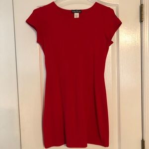 Capped sleeve mini dress